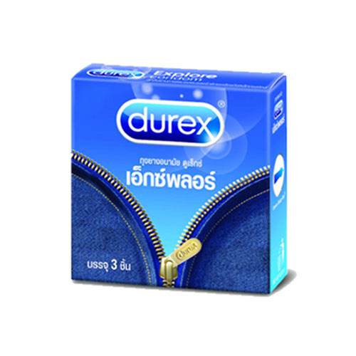 ถุงยางอนามัย Durex Explore (มีสารหล่อลื่นมากขึ้น 52.5 mm)