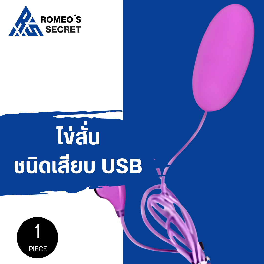 Single Egg Vibrator 10 Function USB Purple (อุปกรณ์สั่น)