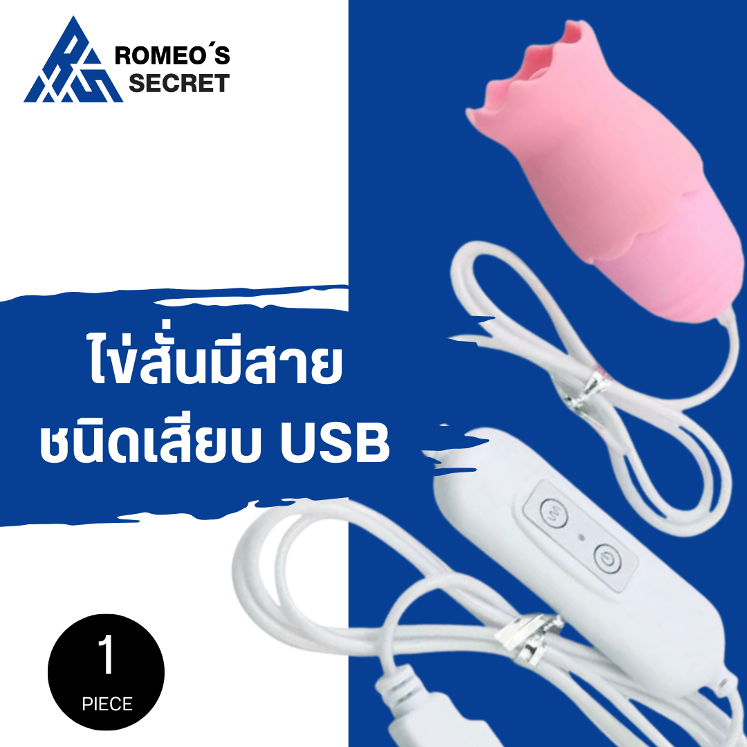 Single Egg Vibrator 10 Function USB Pink (อุปกรณ์สั่นลิ้น USB)